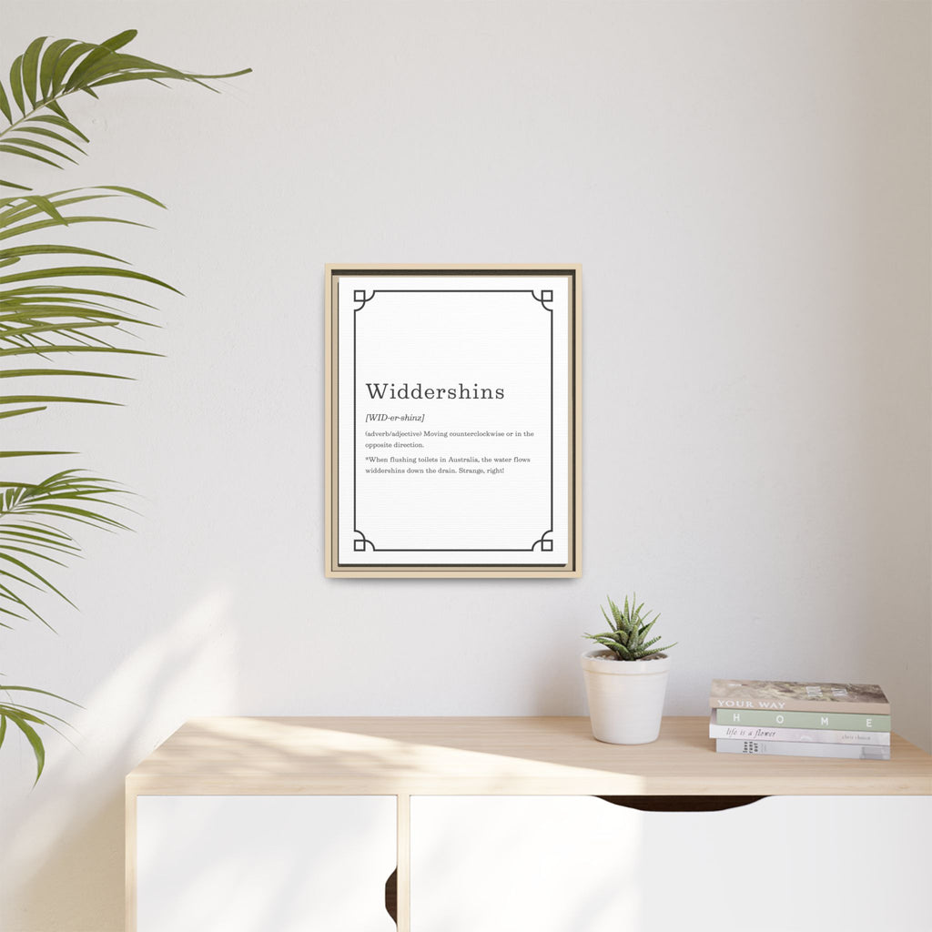 Widdershins Definition - Framed Canvas Classic Size