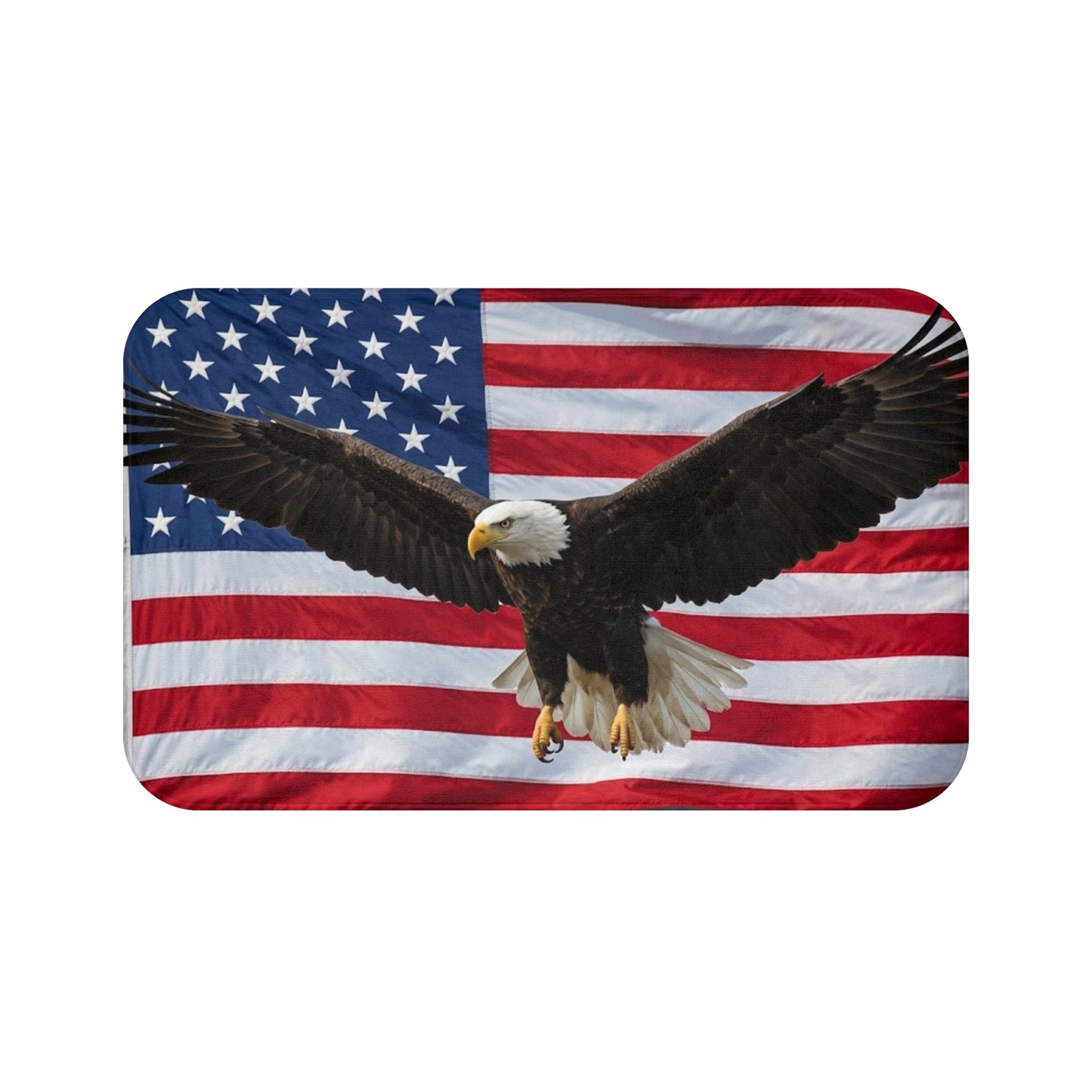 Flying Eagle American Flag -Bath Mat