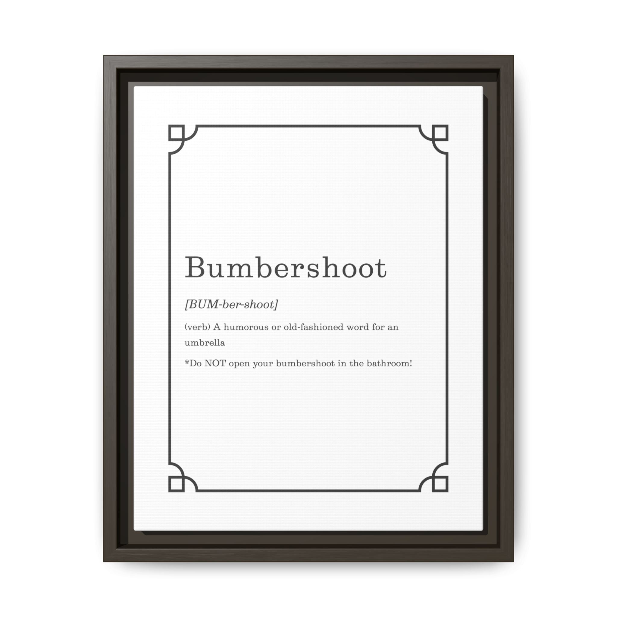 Bumbershoot Definition -Framed Canvas Classic Size