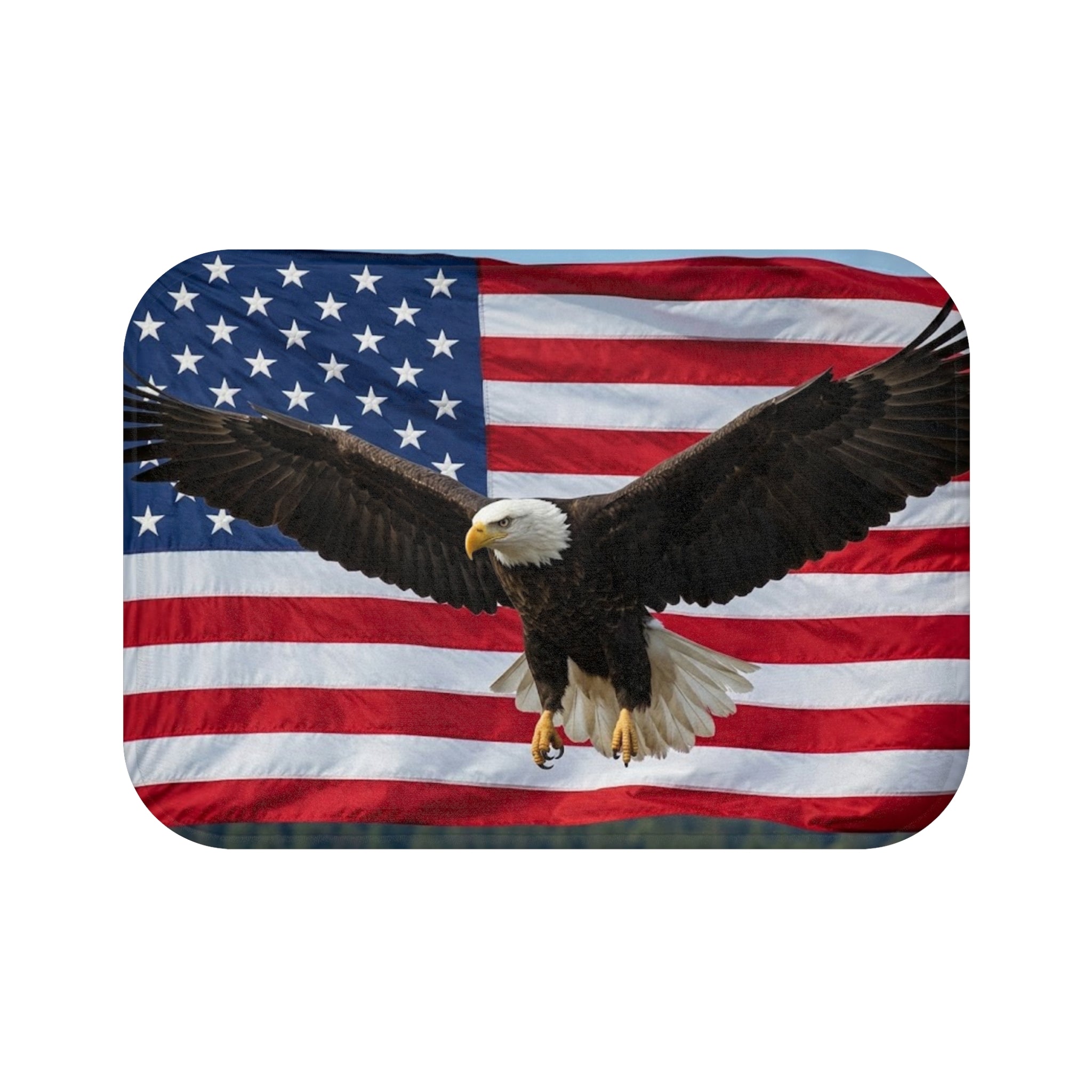 Flying Eagle American Flag -Bath Mat