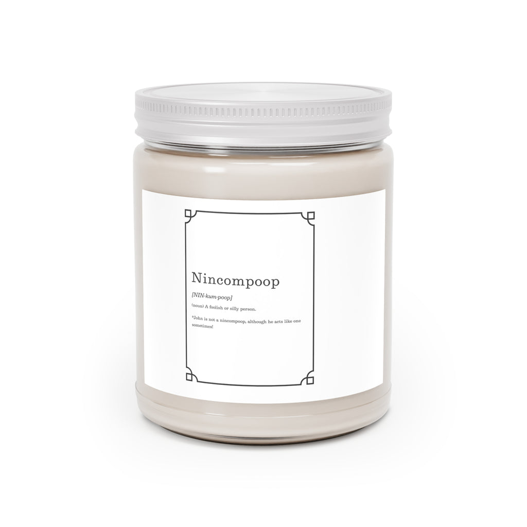 Minimalist "Ninecompoop" Scented Soy Candle (9oz)