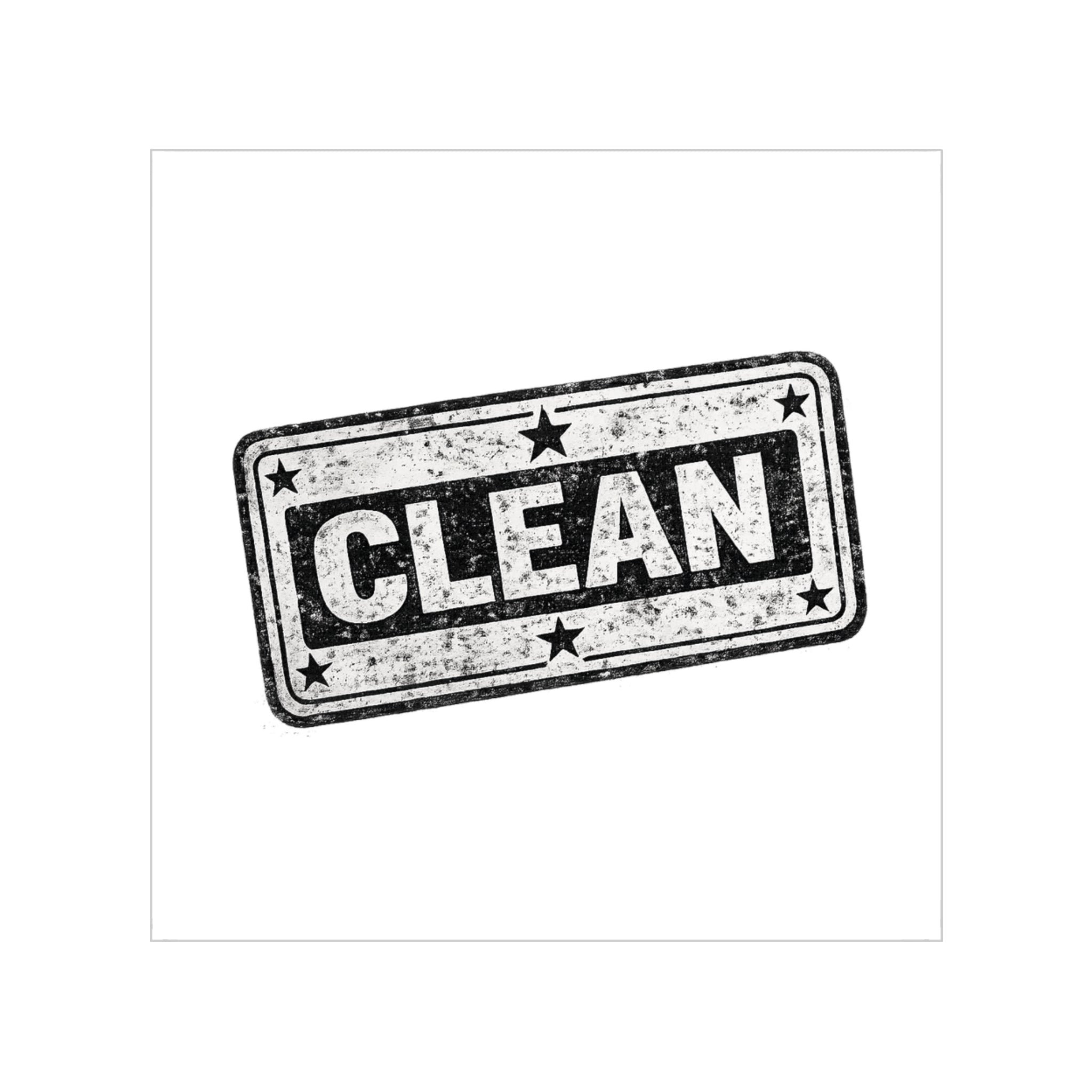 Clean Stamp Sticker