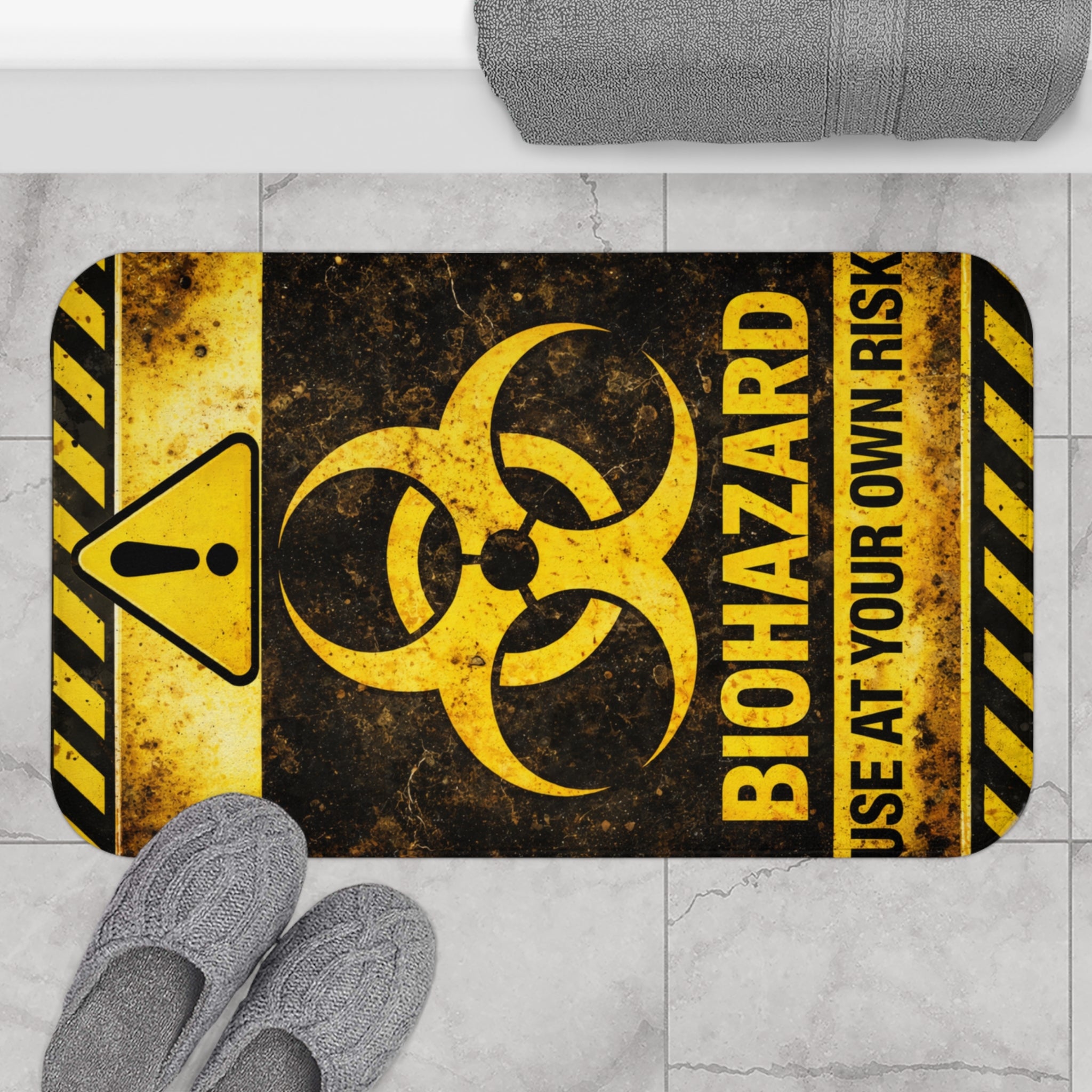 Biohazard Warning -Bath Mat