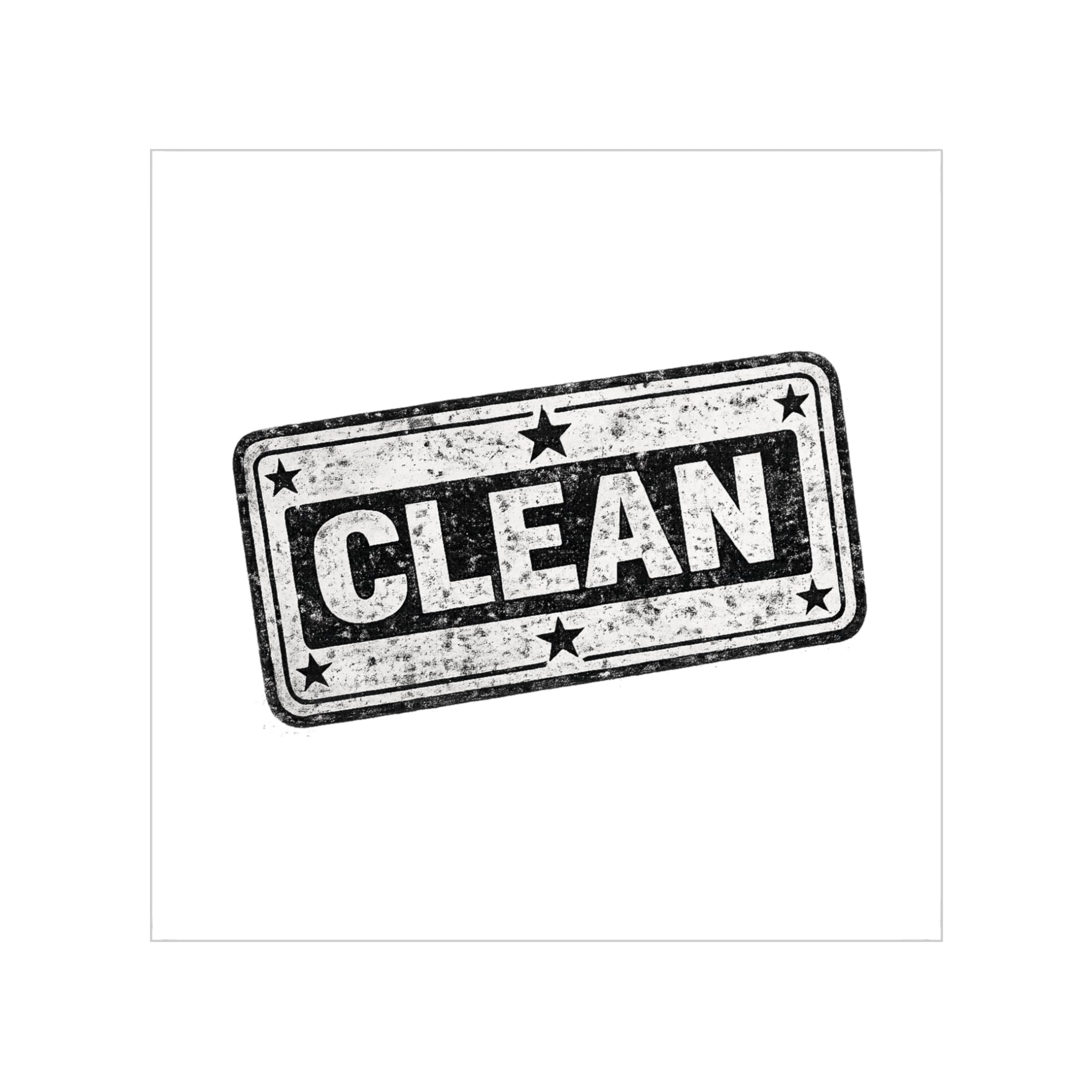 Clean Stamp Sticker