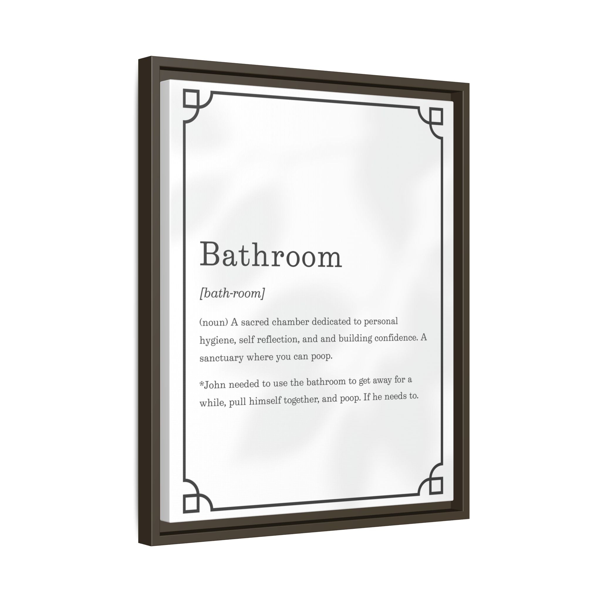 Bathroom Definition –Framed Classic Art