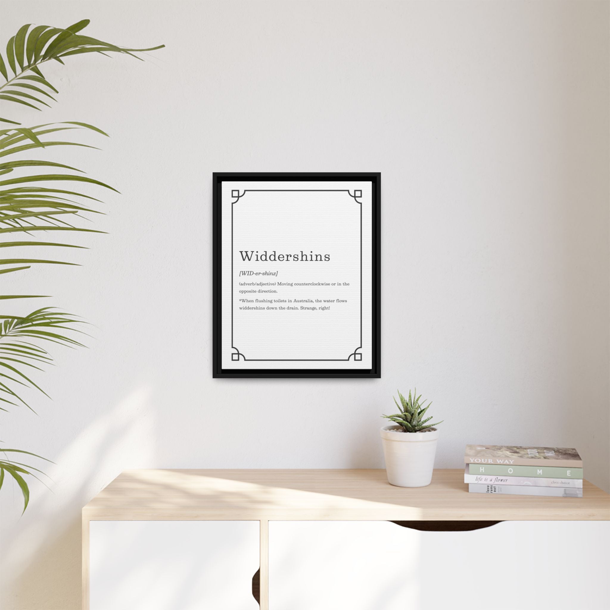 Widdershins Definition - Framed Canvas Classic Size
