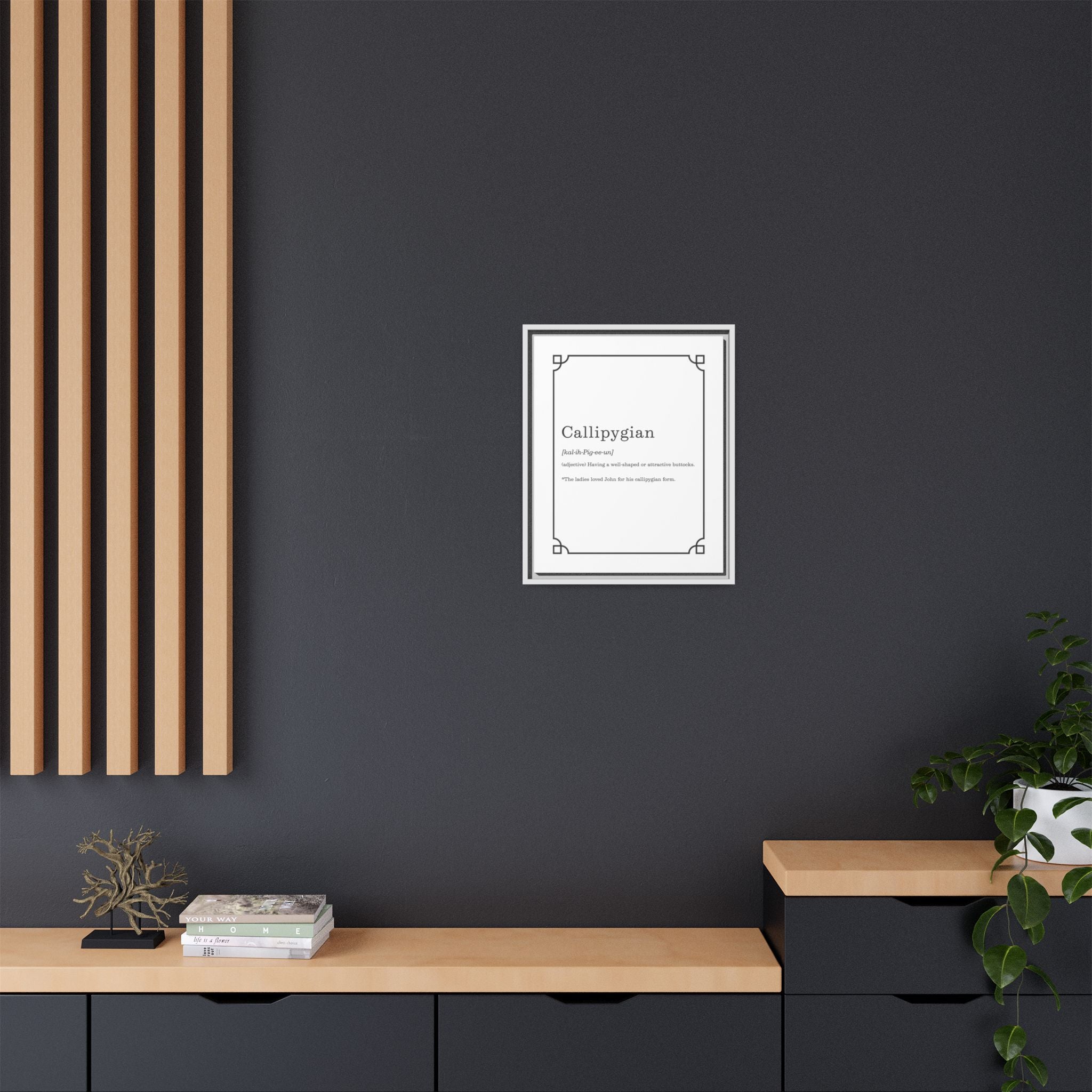 Callipygian Definition -Framed Canvas Classical Sizes