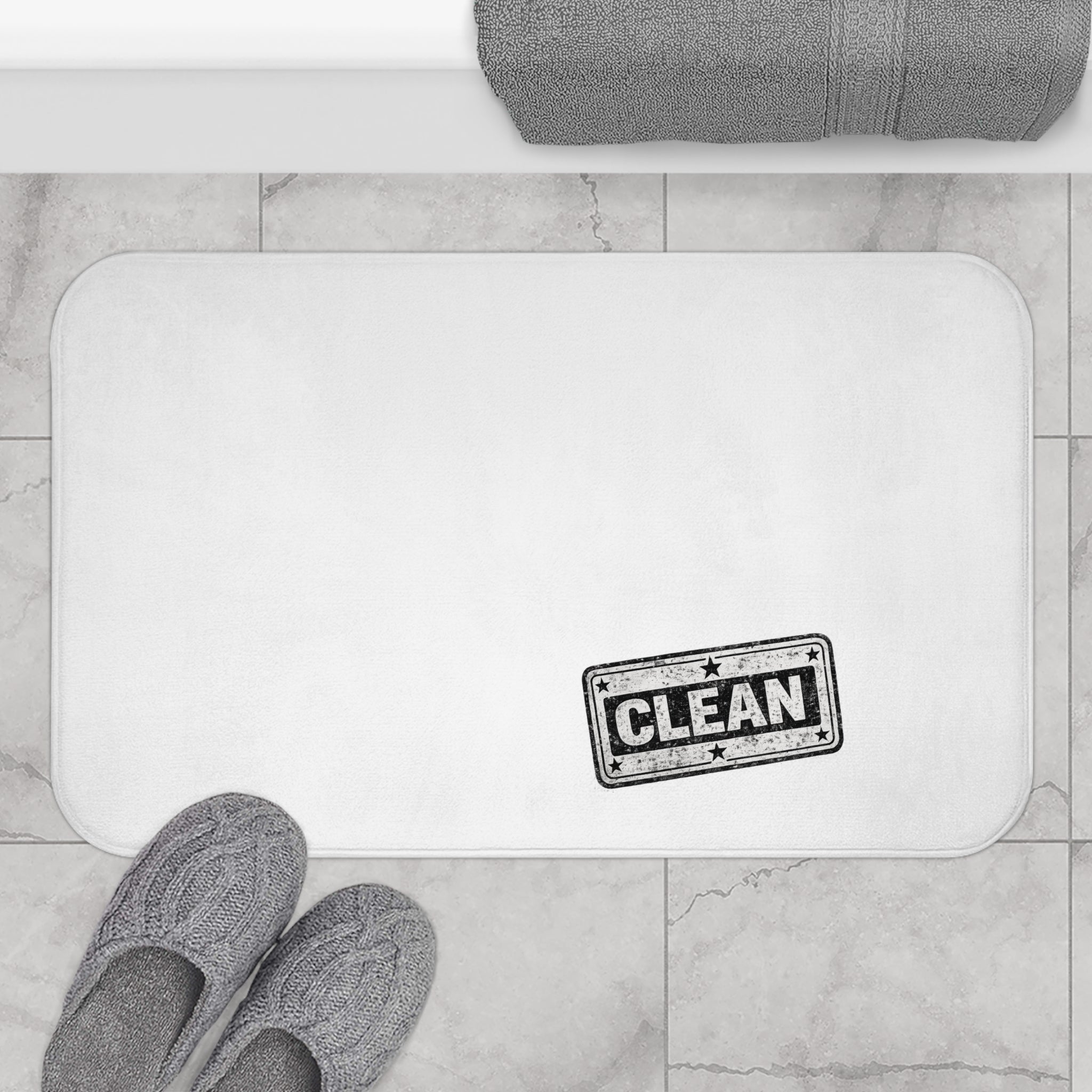 Clean Stamp -Bath Mat