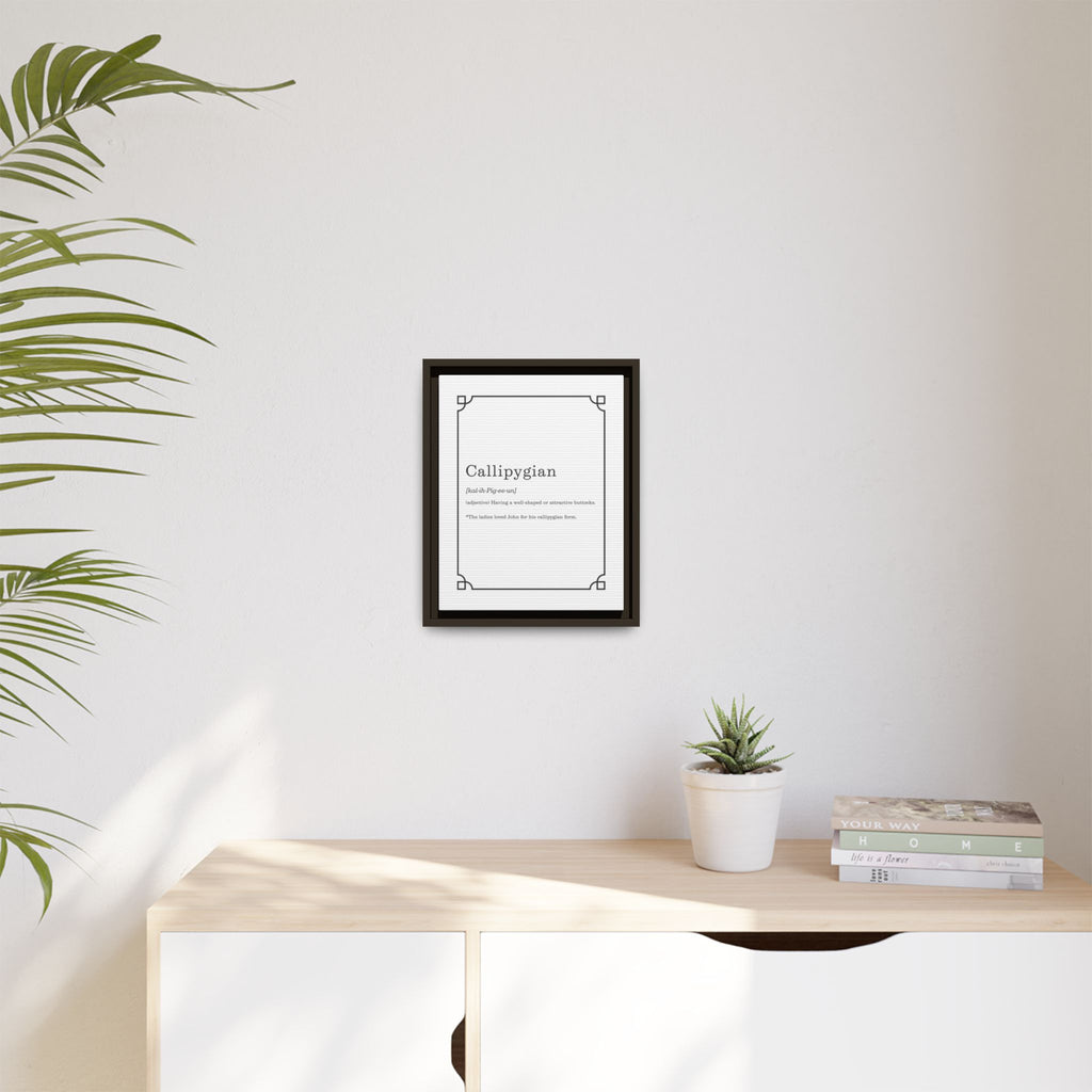 Callipygian Definition -Framed Canvas Classical Sizes