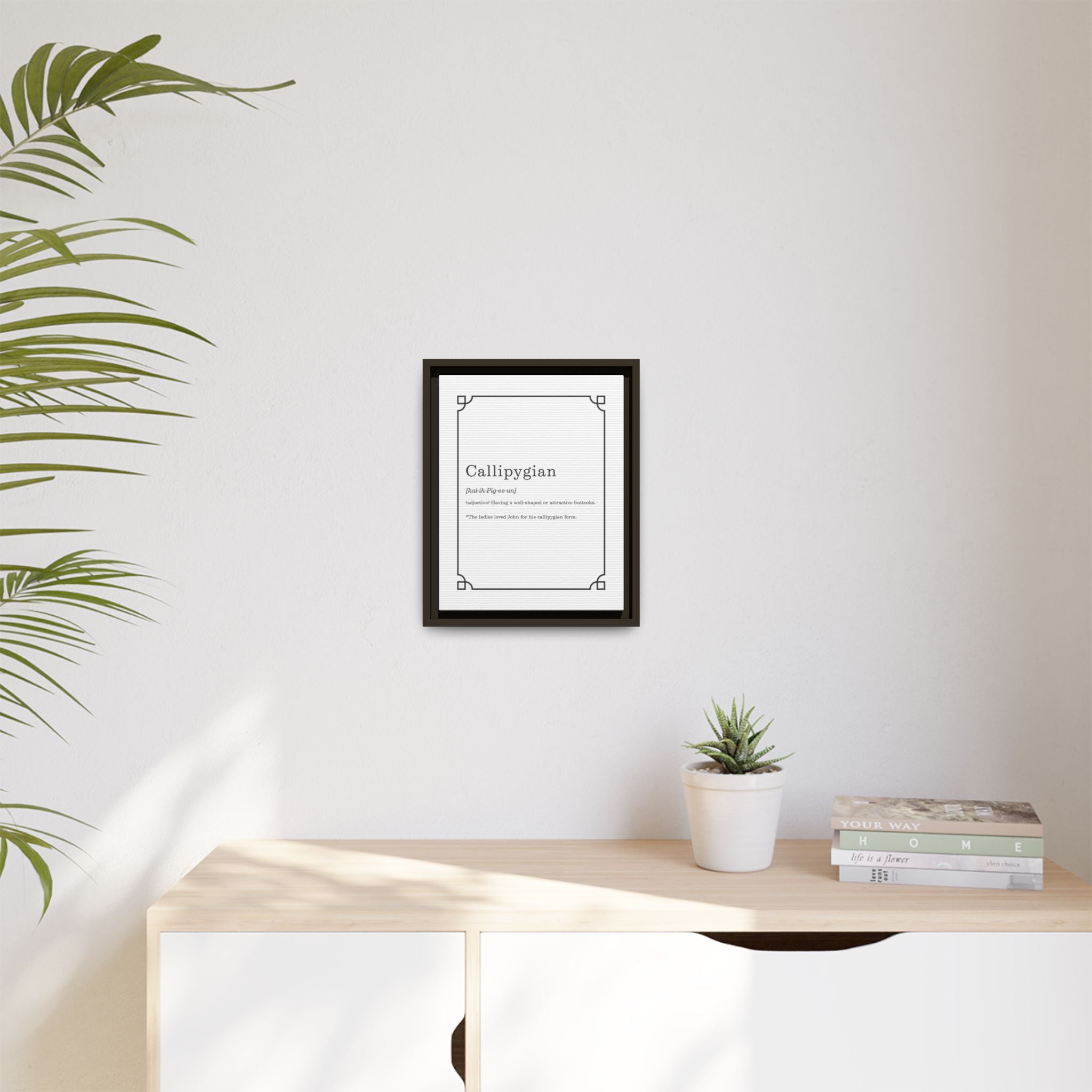 Callipygian Definition -Framed Canvas Classical Sizes