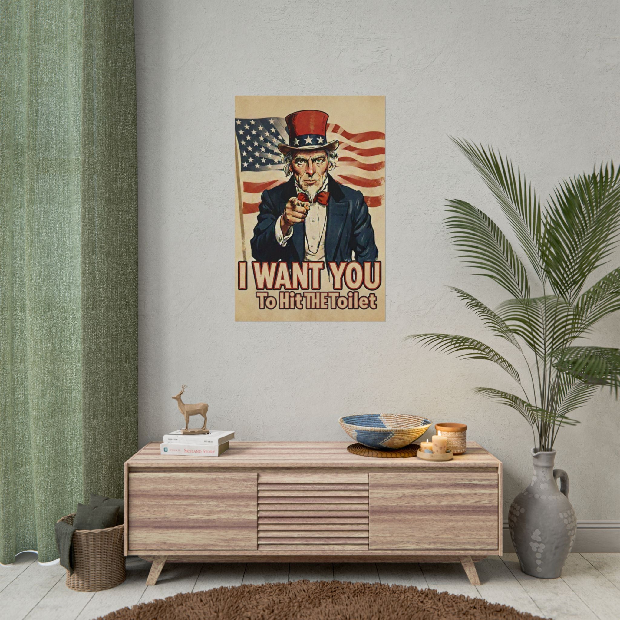 Uncle Sam -Hit the Toilet- Lg Poster