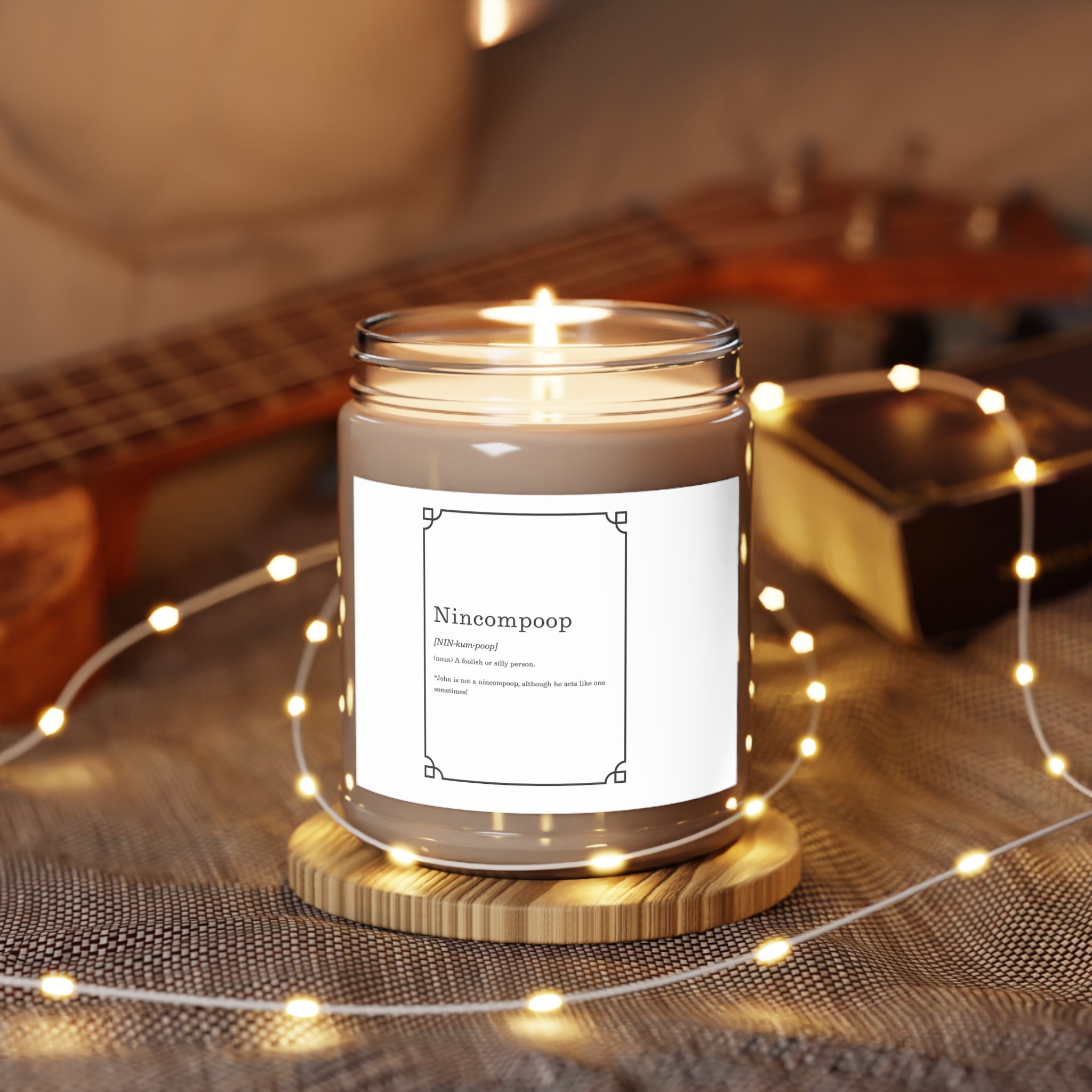 Minimalist "Ninecompoop" Scented Soy Candle (9oz)