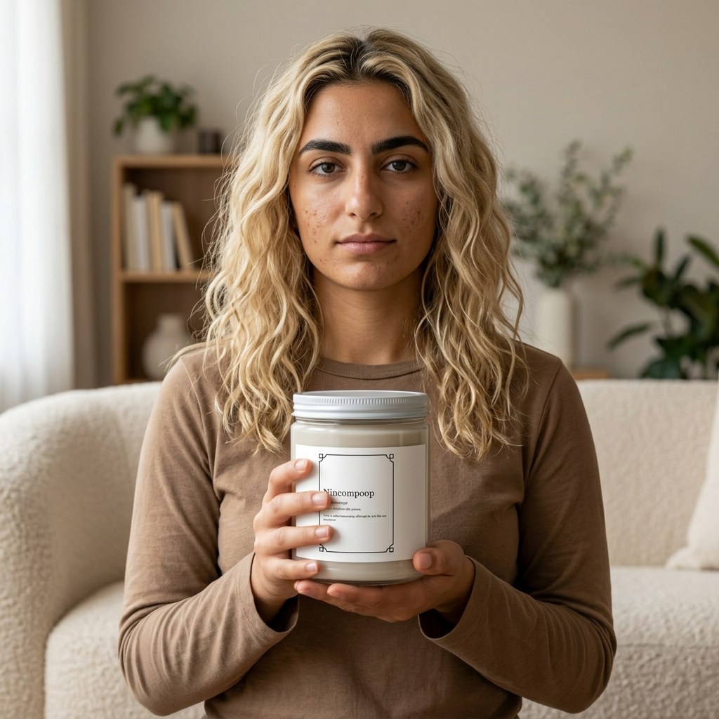Minimalist "Ninecompoop" Scented Soy Candle (9oz)