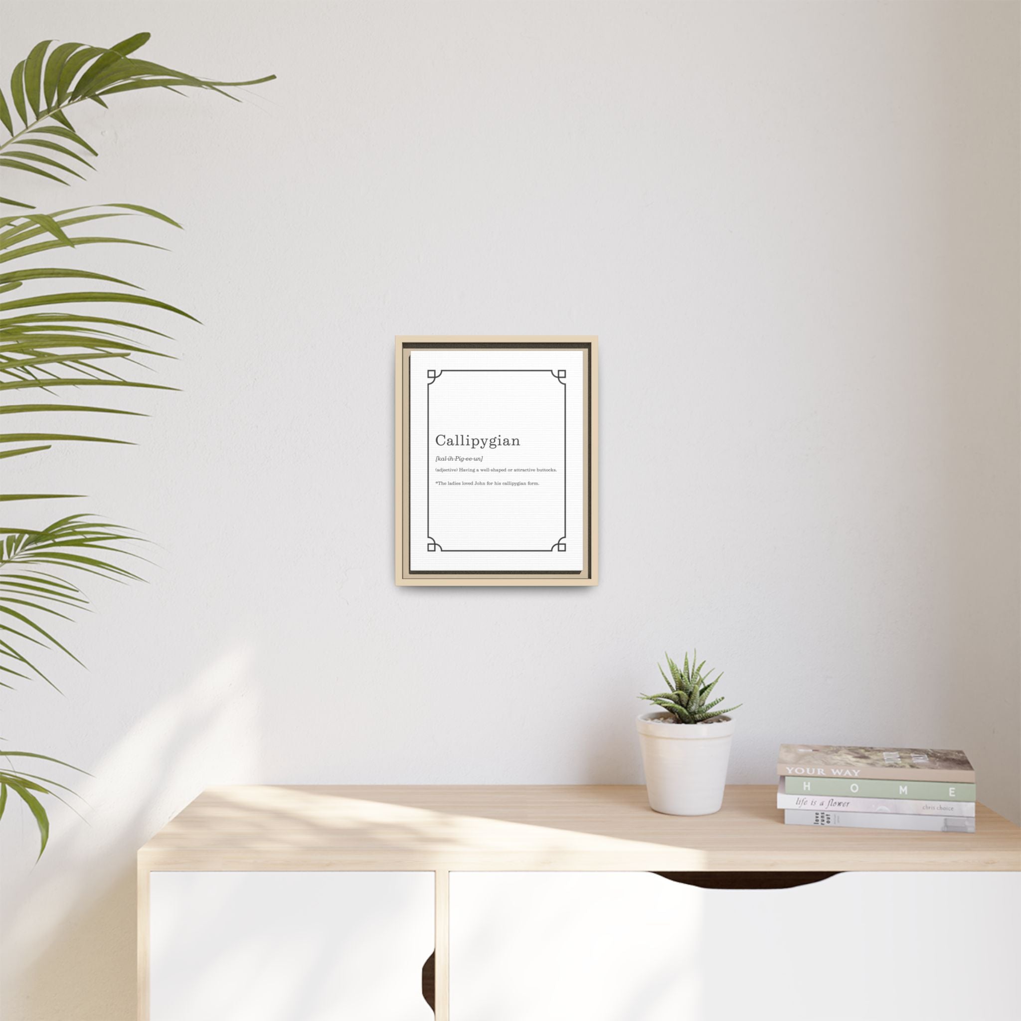 Callipygian Definition -Framed Canvas Classical Sizes