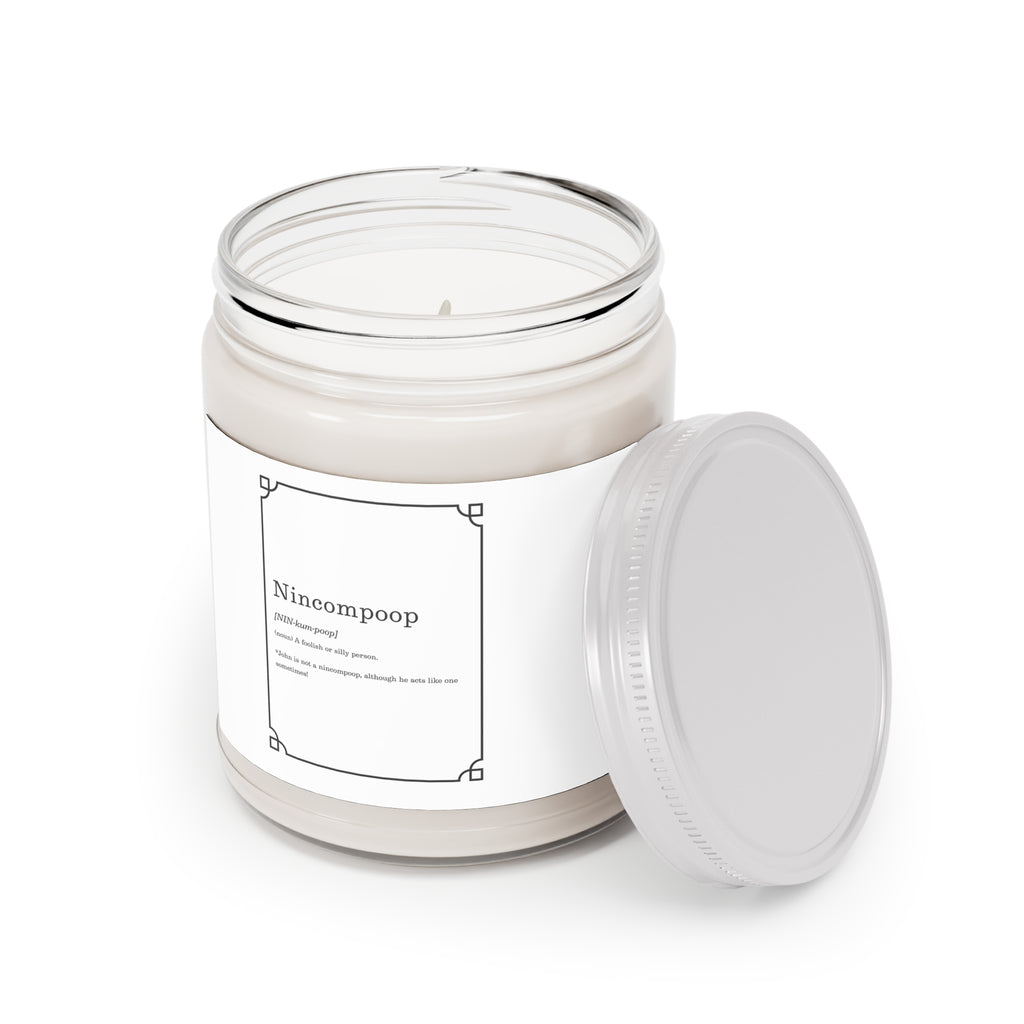 Minimalist "Ninecompoop" Scented Soy Candle (9oz)