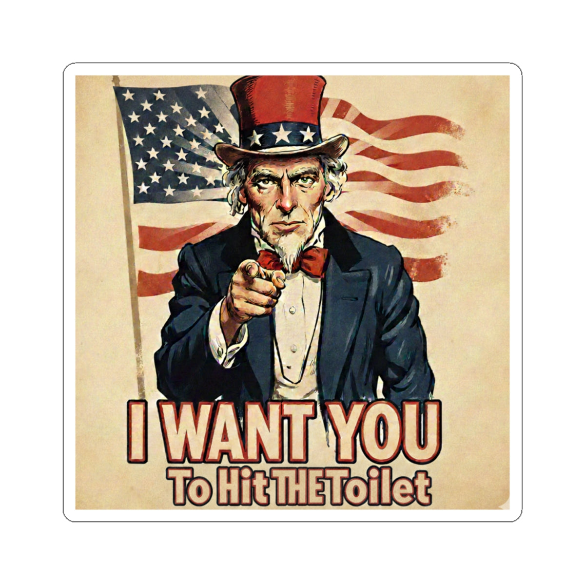 Uncle Sam Hit the Toilet -Stickers