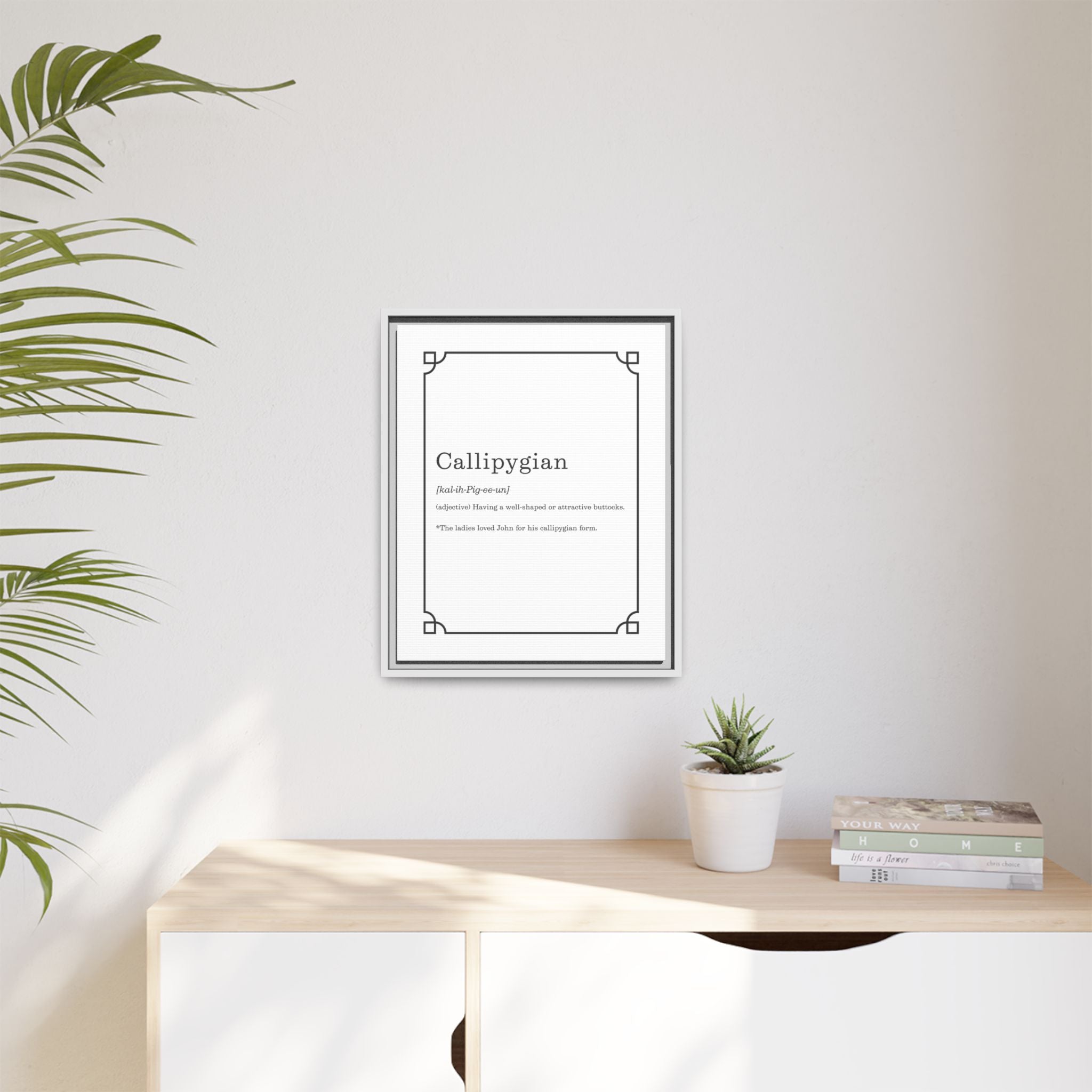 Callipygian Definition -Framed Canvas Classical Sizes