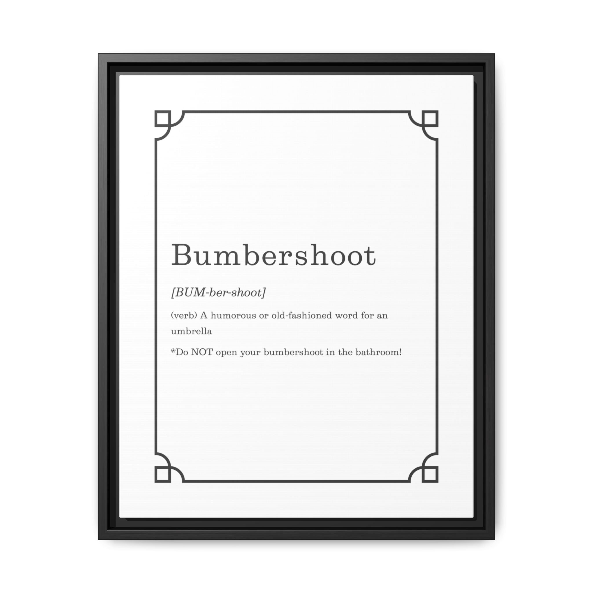Bumbershoot Definition -Framed Canvas Classic Size