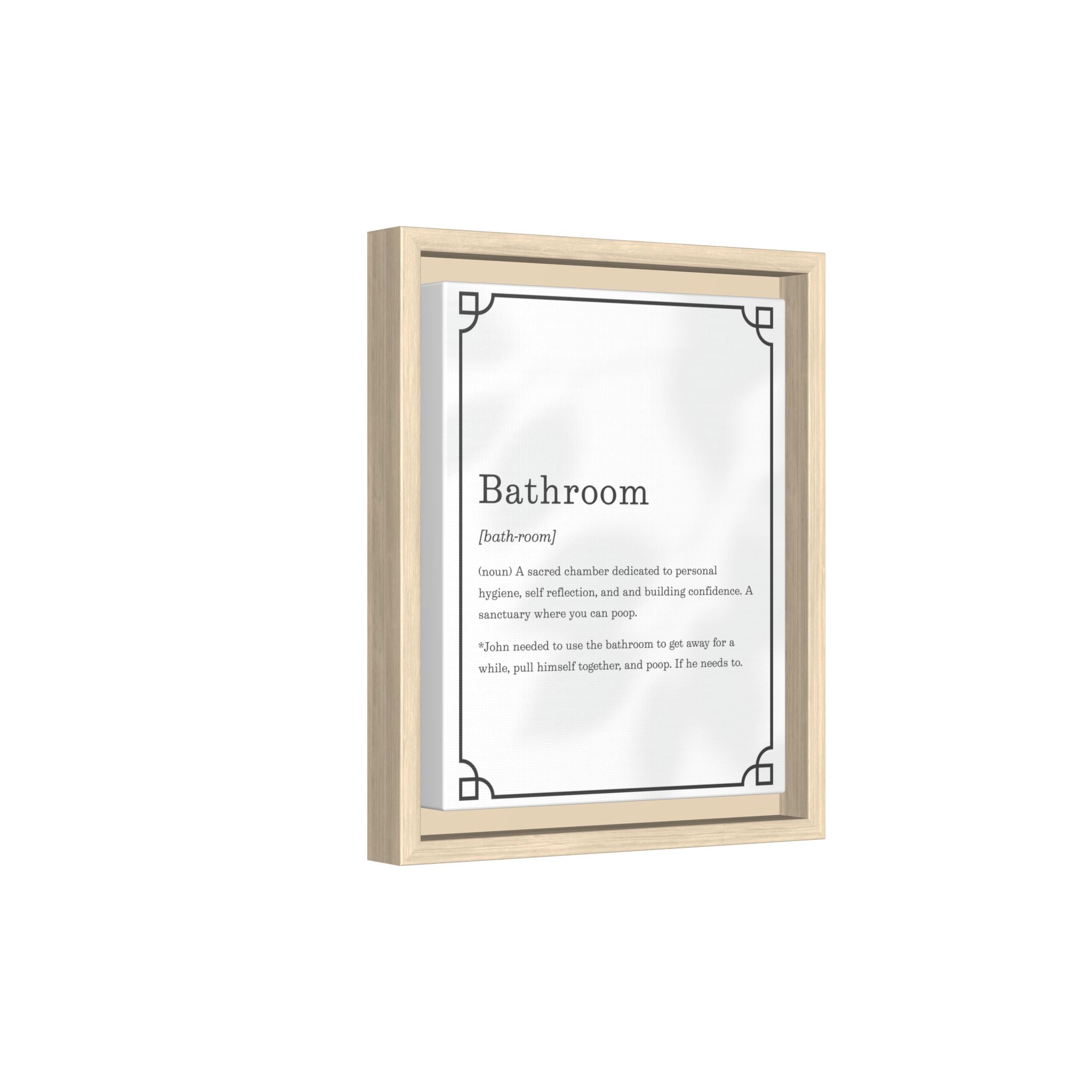 Bathroom Definition –Framed Classic Art