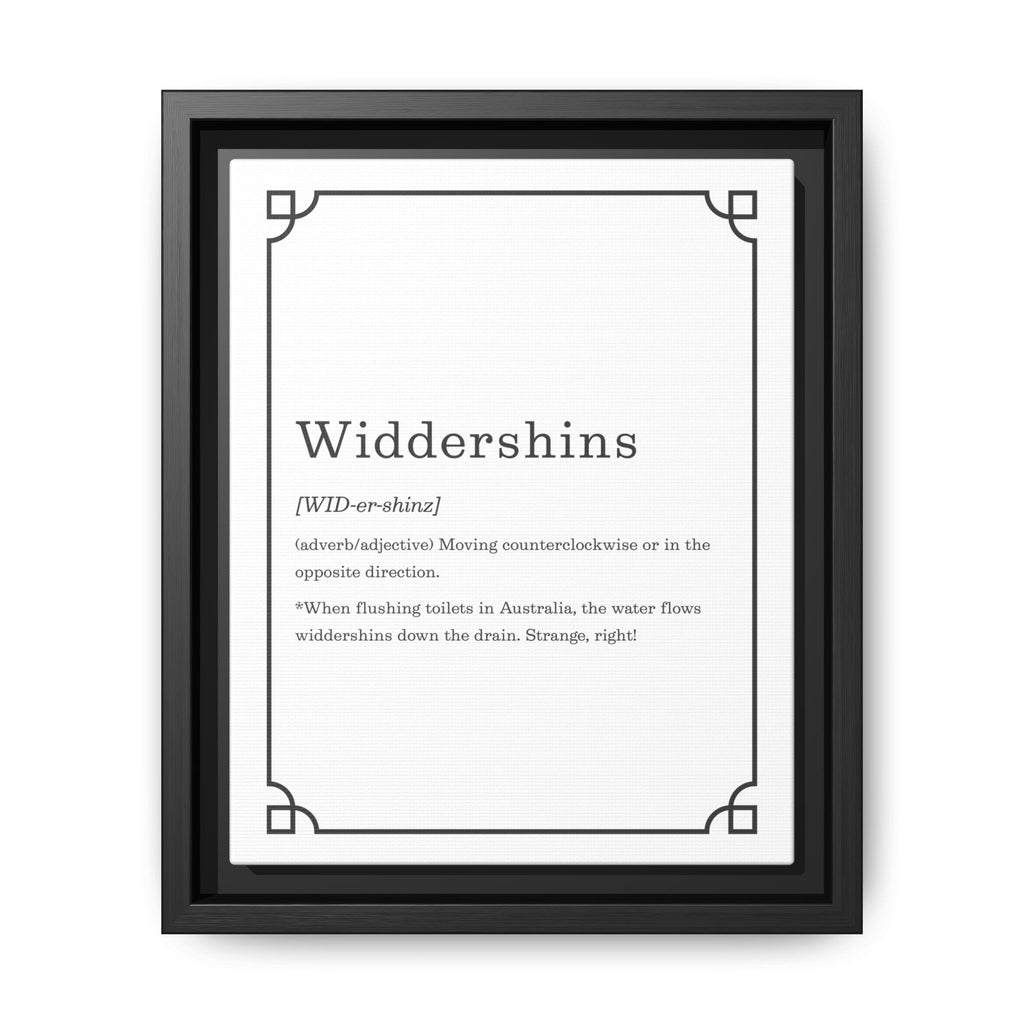 Widdershins Definition - Framed Canvas Classic Size