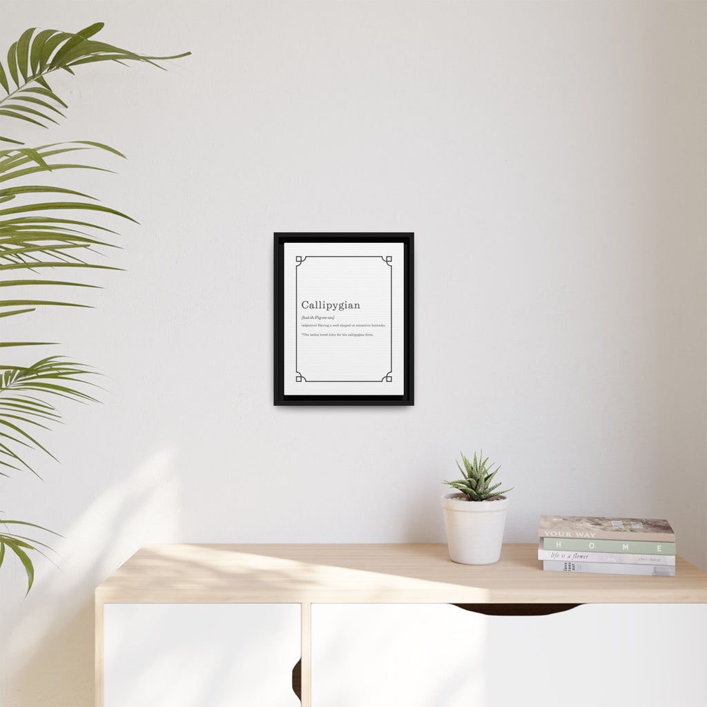 Callipygian Definition -Framed Canvas Classical Sizes
