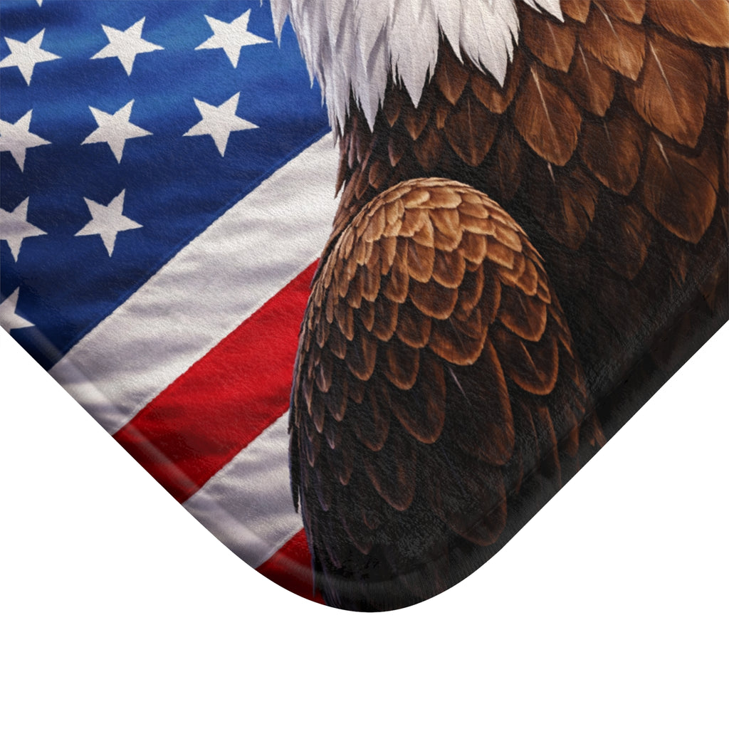 Patriotic Bald Eagle -Bath Mat
