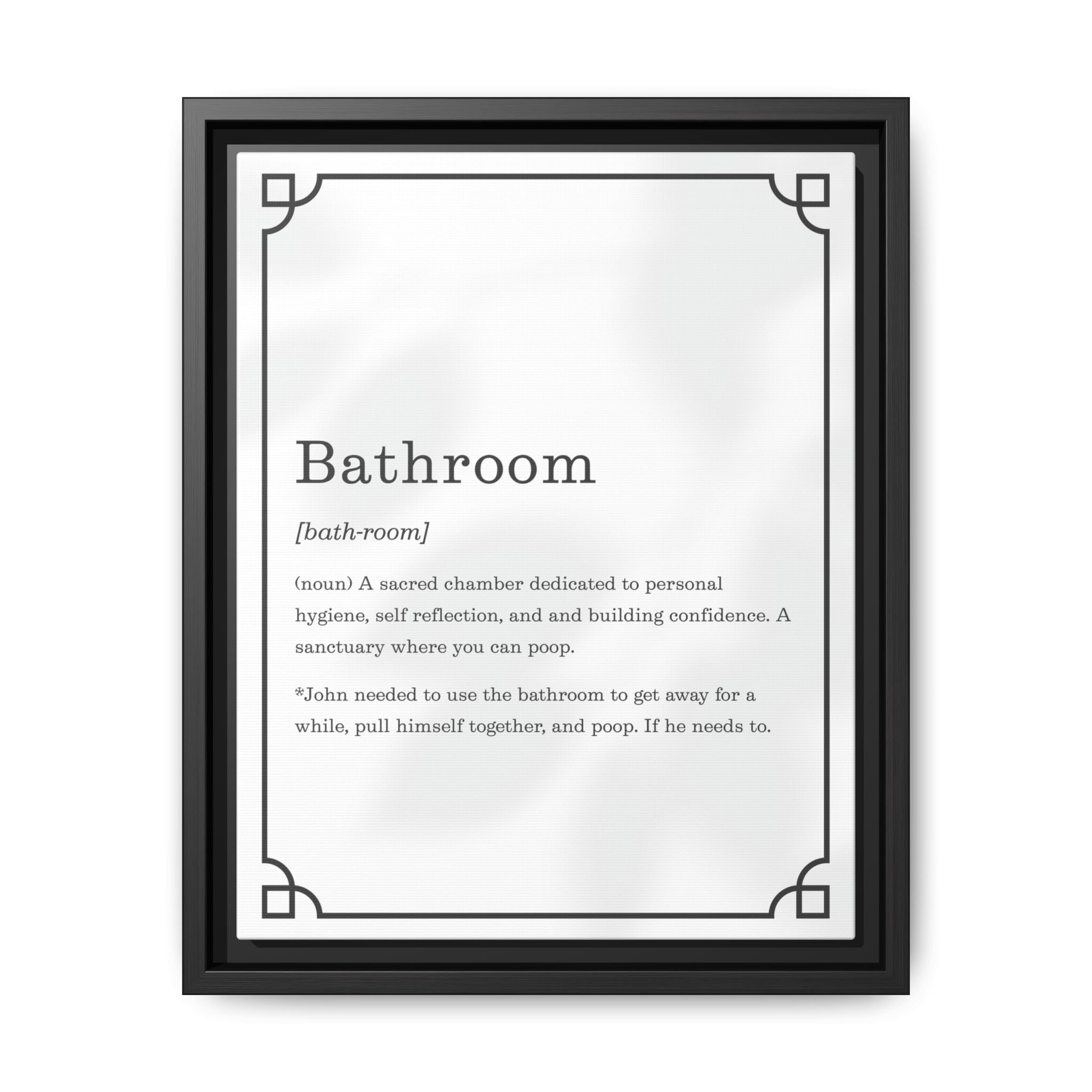 Bathroom Definition –Framed Classic Art