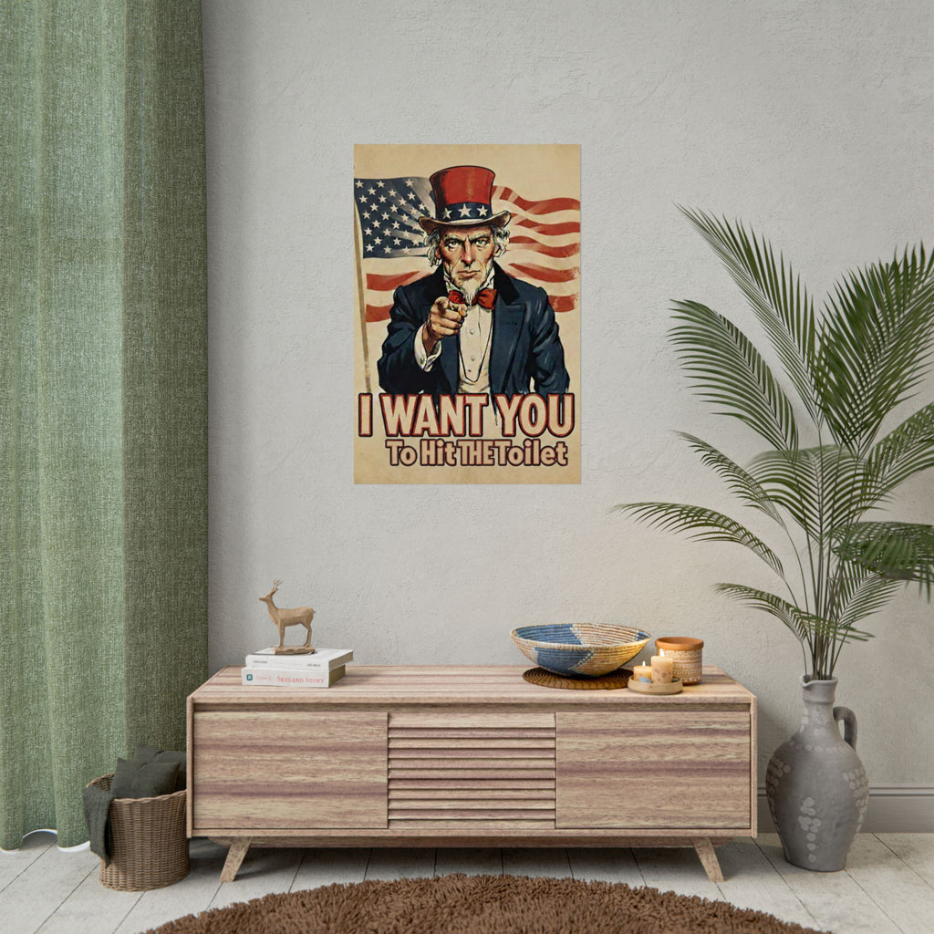 Uncle Sam -Hit the Toilet- Lg Poster
