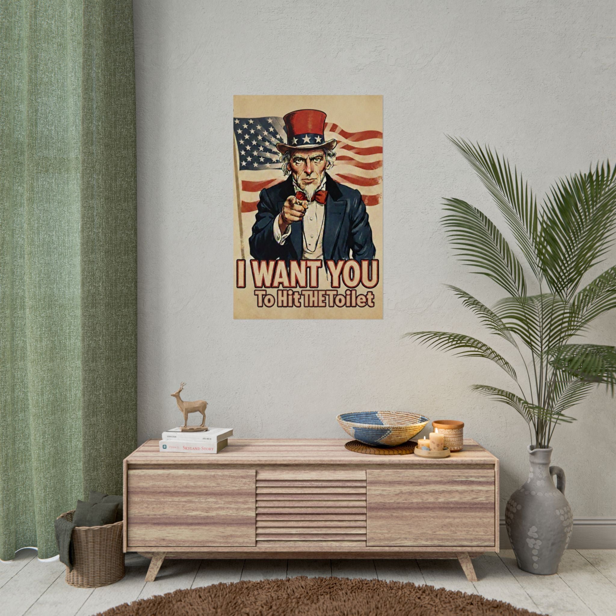 Uncle Sam -Hit the Toilet- Lg Poster