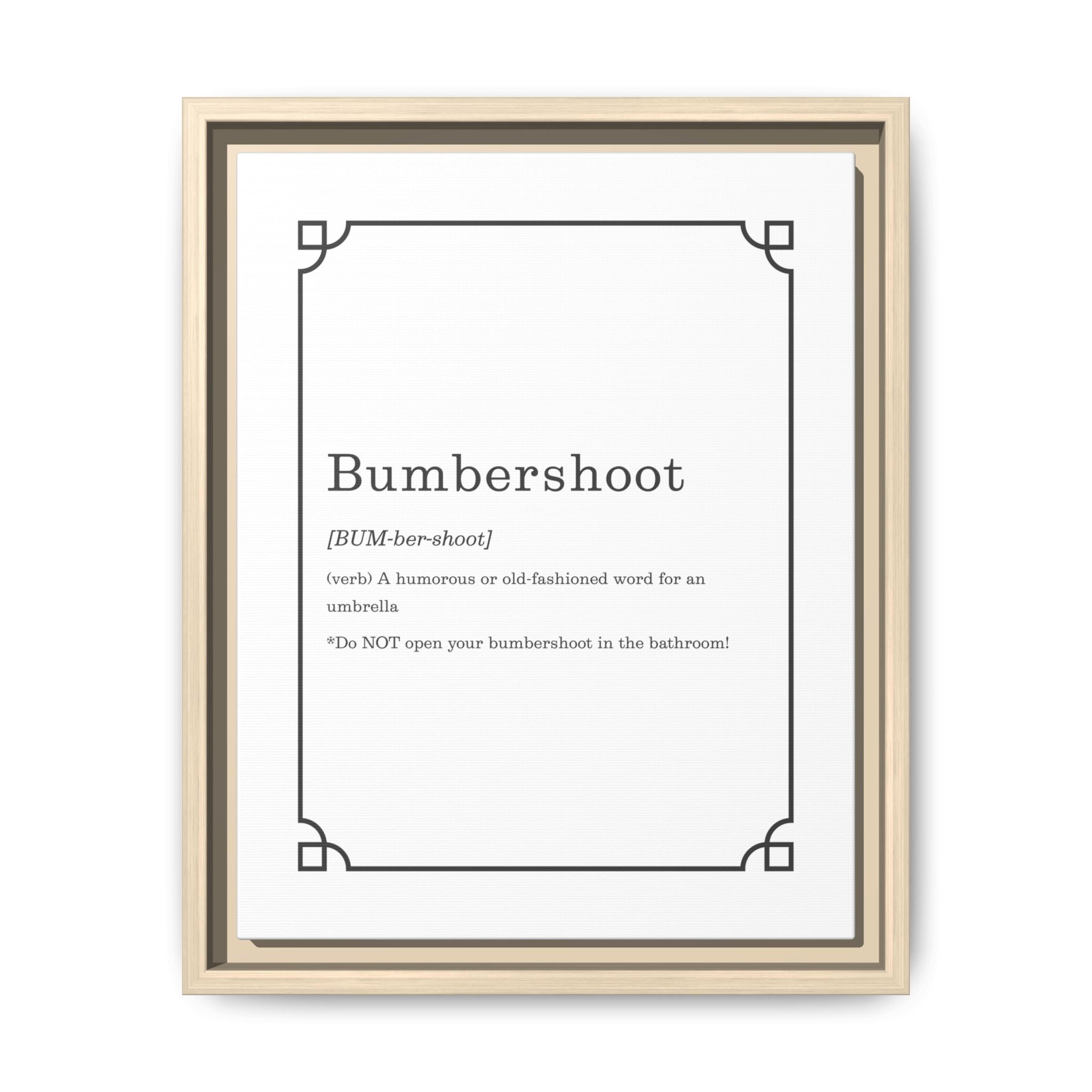 Bumbershoot Definition -Framed Canvas Classic Size