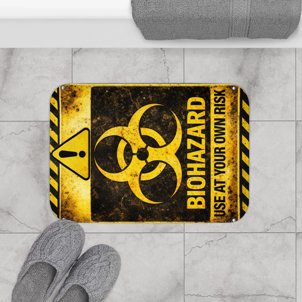 Biohazard Warning -Bath Mat