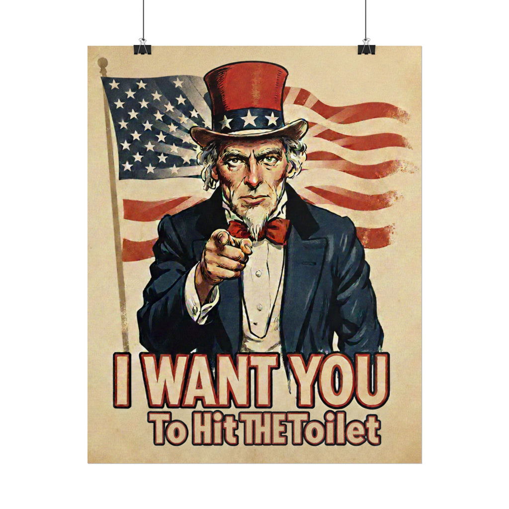 Uncle Sam -Hit the Toilet- Lg Poster