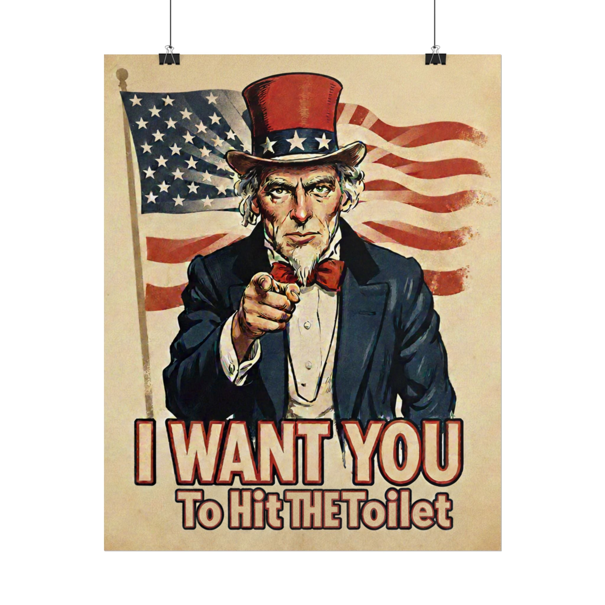 Uncle Sam -Hit the Toilet- Lg Poster