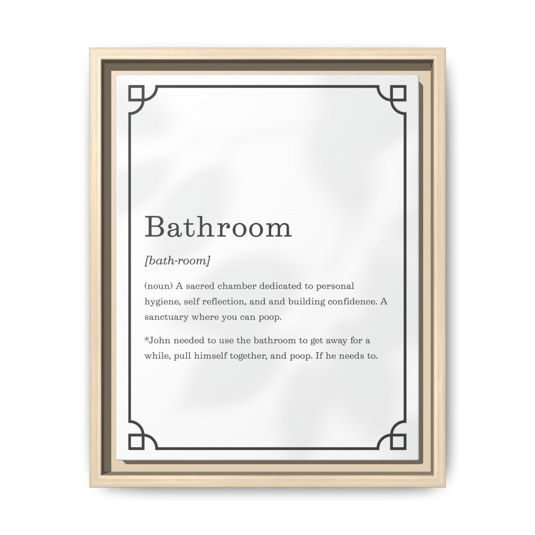 Bathroom Definition –Framed Classic Art