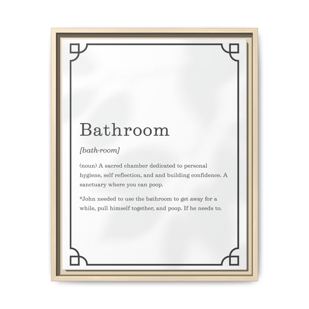 Bathroom Definition –Framed Classic Art