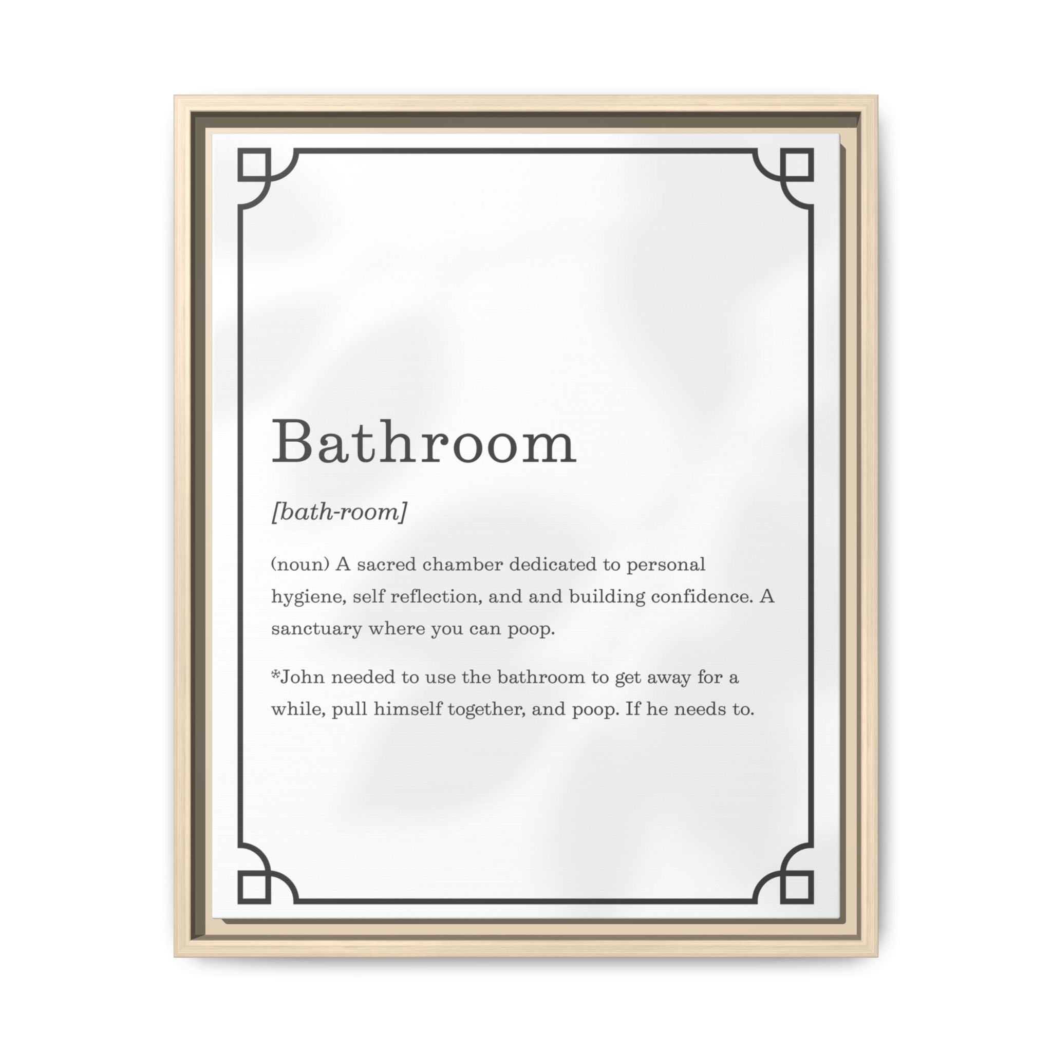 Bathroom Definition –Framed Classic Art
