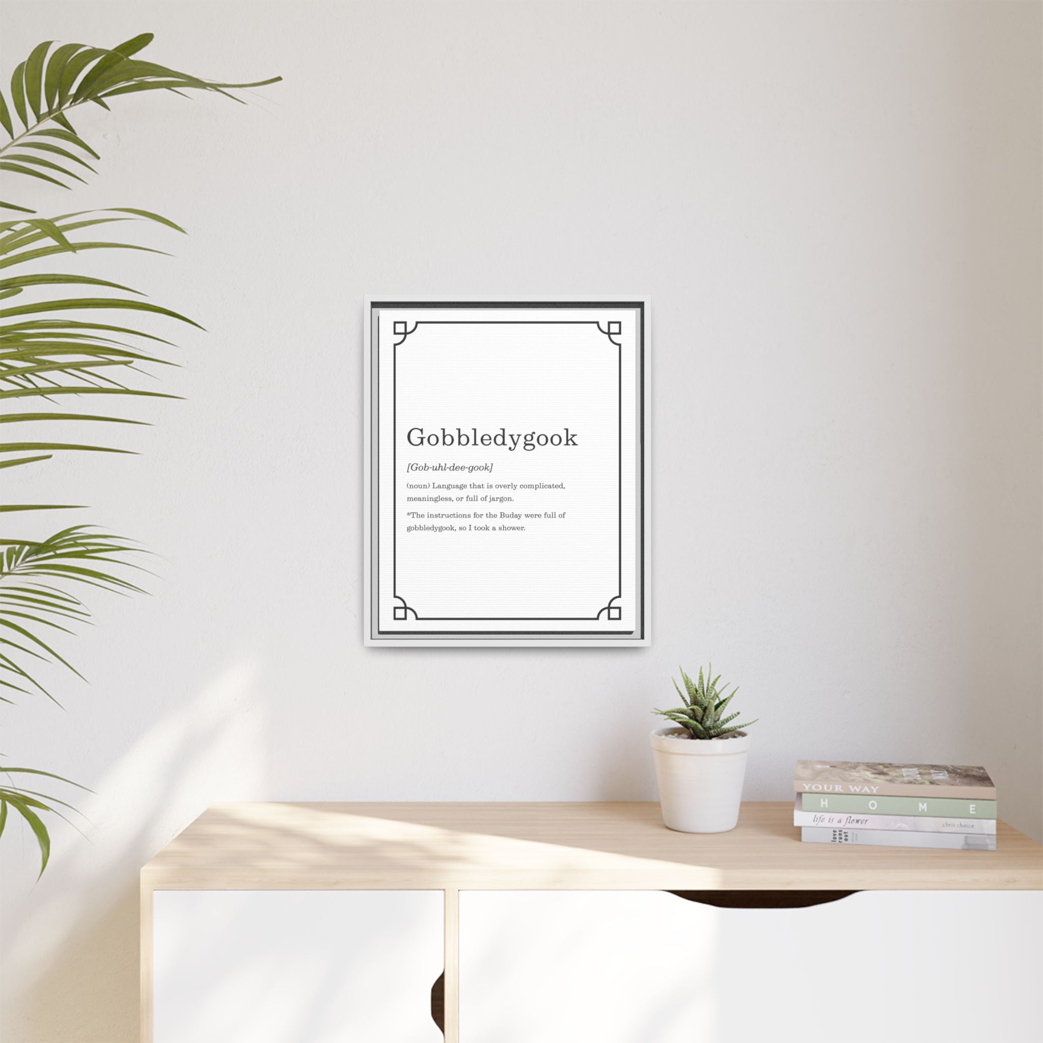Gobbledygook Definition -Framed Canvas Classic Size