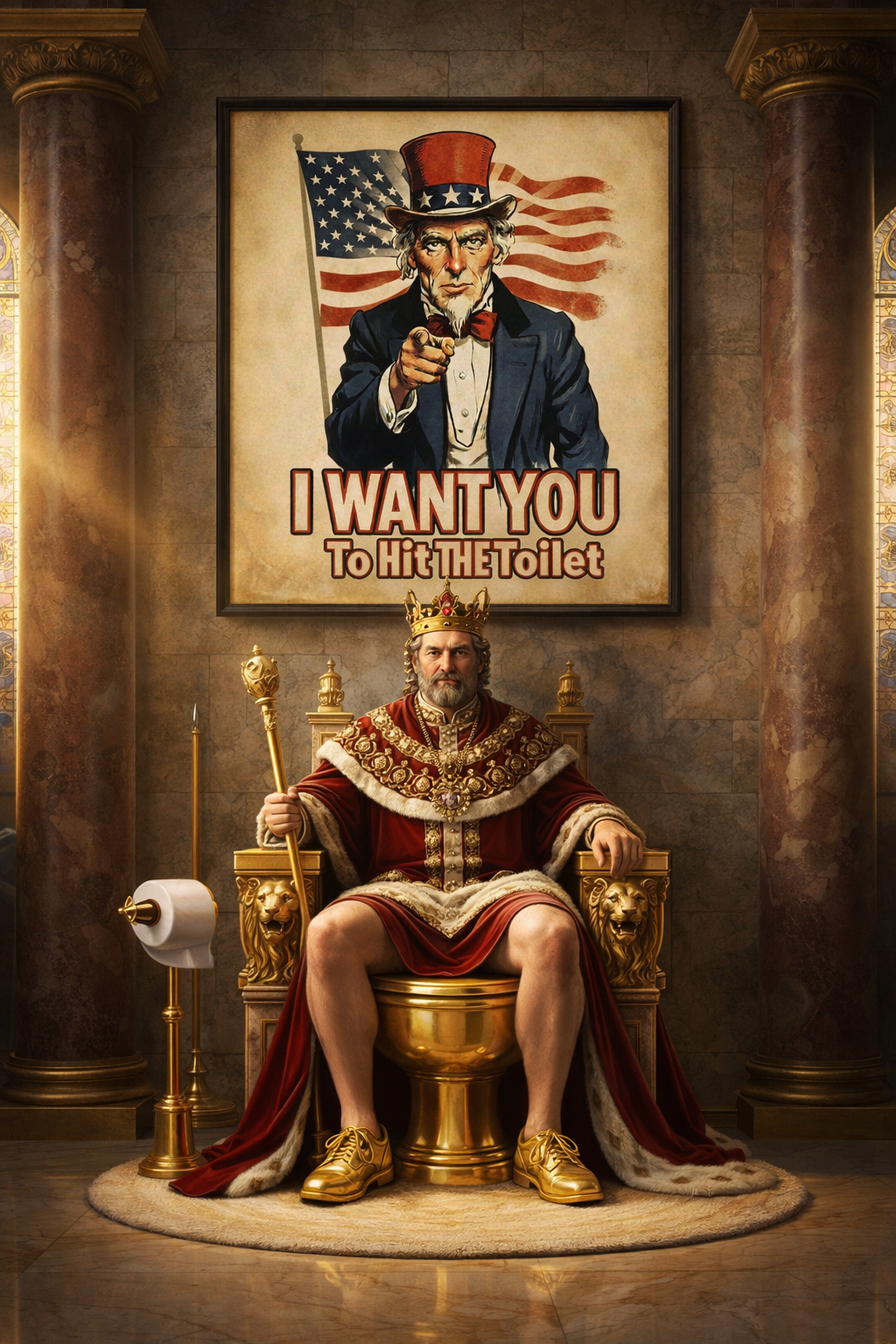 Uncle Sam -Hit the Toilet- Lg Poster