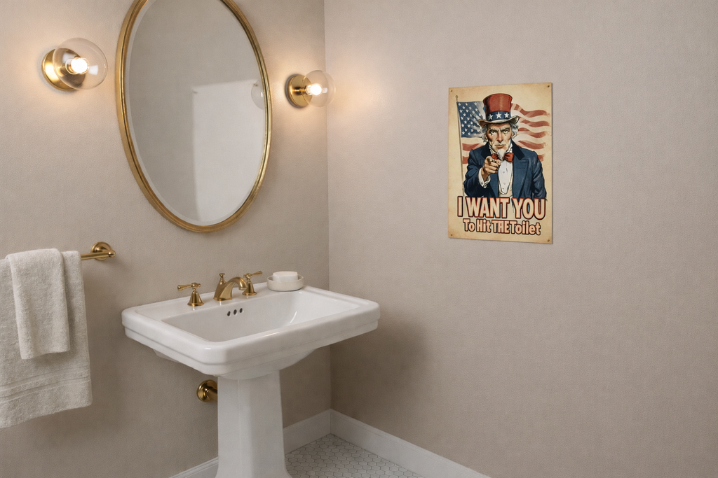 Uncle Sam -Hit the Toilet- Lg Poster
